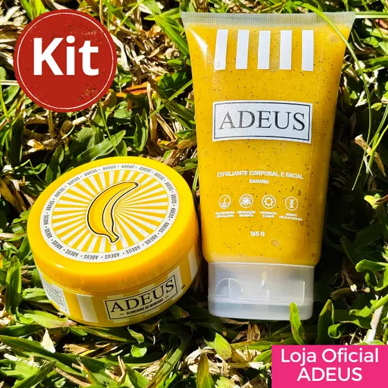 Kit ADEUS - Creme corporal e facial de banana + Esfoliante de Banana