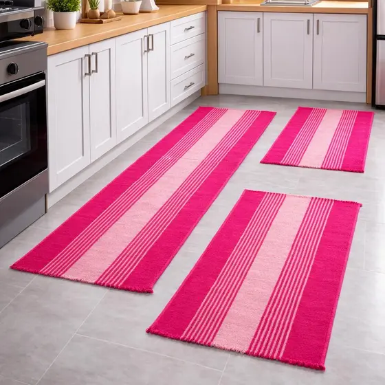 Kit Tapete 3 Peças Passadeira Cozinha Completa Simples Decorativa