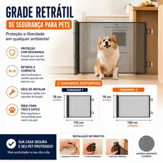 PROMOÇÃO! Tela Portão Barreira Separador de Proteção para Cachorro Gato Bebê Cerca Ajustável Anti-pulo Tela Pet Retrátil