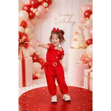 Conjunto Blogueira Infantil + Tiara 2, 3, 4 ANOS