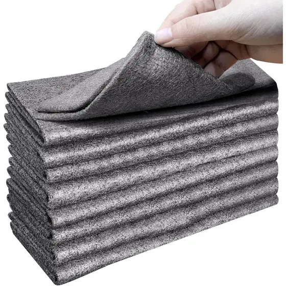 Pano de Limpeza Mágico Reforçado XANGNIER, 8 Peças de Pano Sem Pelos, Pano de Limpeza de Microfibra Reutilizável para Ja