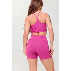 Conjunto Fitness Top e Short Feminino MF FITNESS para corrida academia