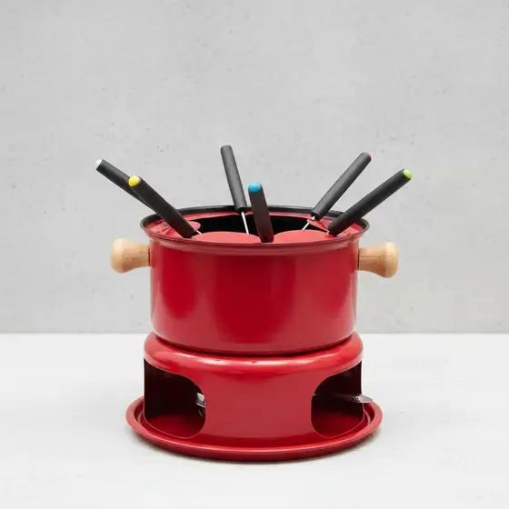 Kit Fondue 11 Peças Aparelho de Fondue para Chocolate Queijo Panela de Fondue Completo