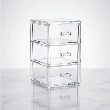 Organizador Acrílico Transparente com Gavetas Multiuso Porta Maquiagem e Objetos