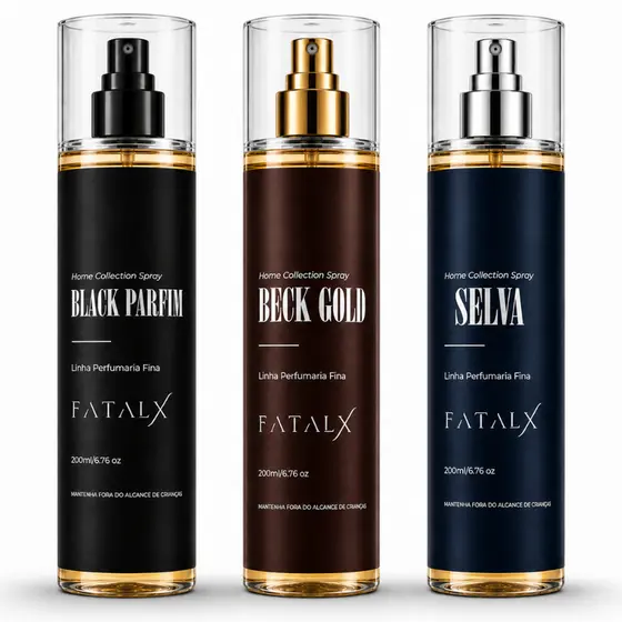 Body Splash Masculino Importado 200ML Homem Rico Fragancia Duradoura SELVA + BLACK PARFIM + BECK GOLD