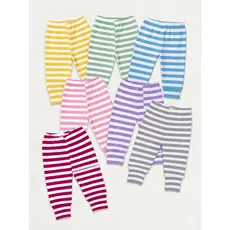 MIjão Calça Listrada Bebê Infantil P/M/G/ Algodão Pé Reversível