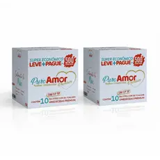 2 CAIXAS BOX COM 1000 LENÇOS OU TOALHAS UMEDECIDAS PURO AMOR PREMIUM 20 PCT 50 LENÇOS COM FLIP-TOP