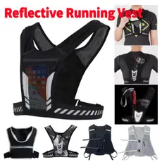 Colete Esportivo Confortável Respirável E Refletivo Com Bolsos Para Telefone E Garrafa De Água Para Corrida E Ciclismo