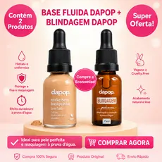 DAPOP Base + Blindagem Resistente a Agua e Suor Hidrata a pele Minimiza os Poros Primer Diluidor Make Cobertura Fluida