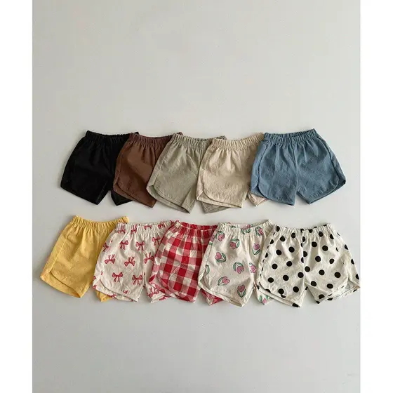 Verão crianças Shorts versão coreana Outing calças quentes médio pequeno crianças PP calças esportivas crianças roupas