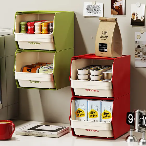 Caixa De Armazenamento Montada Na Parede Sem Perfuração Para Bebidas , Artigos Diversos , Lanches E Prateleira De Café I