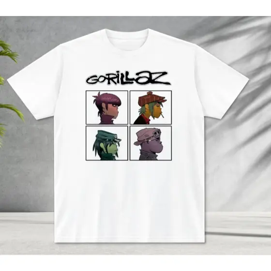Camiseta Gorillaz Masculina 100% Algodão Fio 30.1 BandaRockAlternativoEstampaPremiumCamisaMasculina