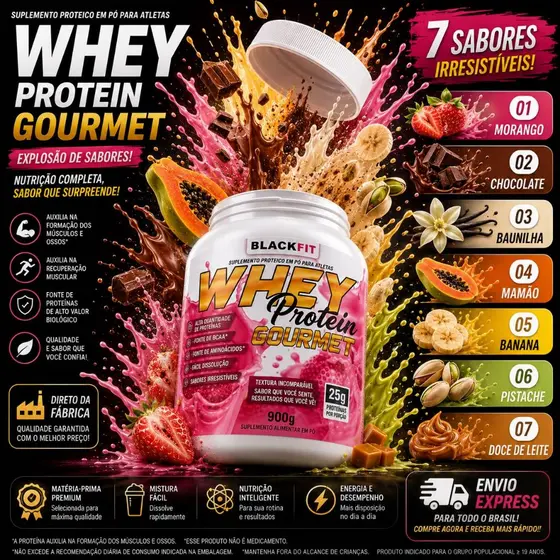 Whey 900g Proteina Suplemento Músculo Recuperação Aminoácidos