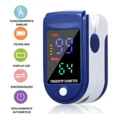 Oxímetro Digital De Dedo Medidor De Saturação Portátil