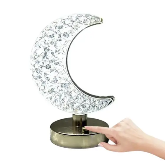 Luminária De Mesa Lua Cheia 3D Abajur LED USB Decorativo Quarto Sala Presente Criativo