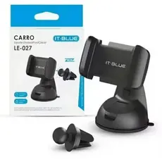 SUPORTE PARA CELULAR 2 EM 1 PARA CARRO ITBLUE LE-027