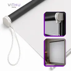 Cortina Persiana 100% Blackout VITHU 1,4 x 1,4 Metros Manual Grande Quarto Escritorio Janela Portas Pvc