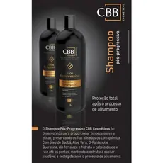 Shampoo Pós-Progressiva CBB 1L – Mantém o liso perfeito, elimina frizz e deixa brilho intenso todos os dias!
