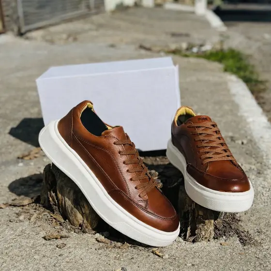 Tênis Casual Masculino Street Marrom