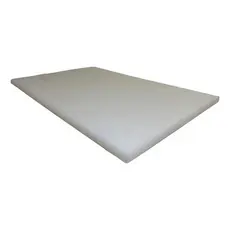 Tabua De Carne 40x25cm 15mm Corte Polietileno Restaurante Cor Branco Liso