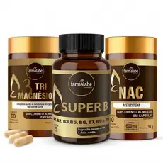 Kit NAC + Complexo B + Tri Magnésio | Combo Completo