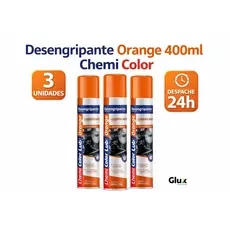 3 2 1 Unidades Óleo Desengripante Lubrificante Chemi Color Spray Orange 400ml 250g