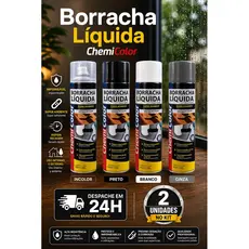 3 / 2 / 1 Borracha Líquida Spray Chemicolor 400ml Impermeabilizante Veda Infiltrações Telhado Vazamentoss Calhas e Lajes