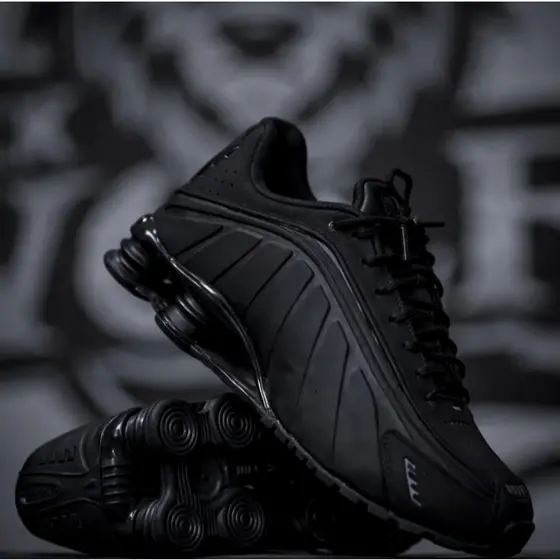 Tenis Masculino 4-Molas   Casual Leve Preto Vermelho Mascilino Homen