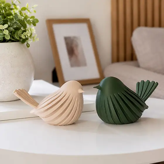 Par De Passarinhos Decorativos Modernos Enfeite Para Sala Casal de Pássaros