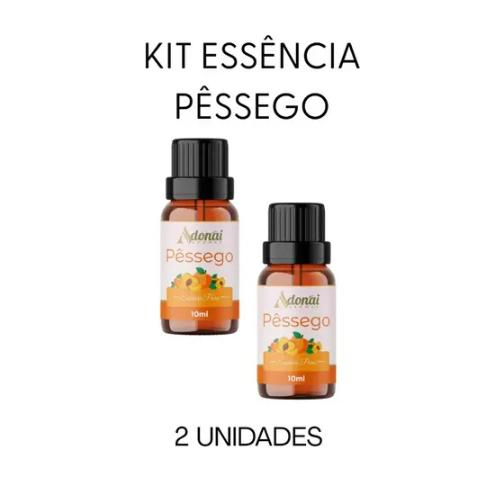 Kit 2 Essência Aromática Pêssego 10ml Adonai Difusor Elétrico Umidificador