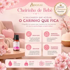 Essência Aromática Cheirinho De Bebê 10ML Aroma Difusor Elétrico Umidificador Aromatização Suave Baby
