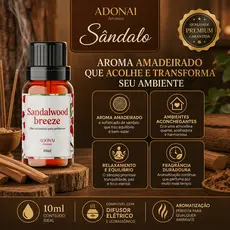 Essência Aromática Sândalo 10ML Aroma Difusor Elétrico Umidificador Aromatização Ambiente Amadeirado