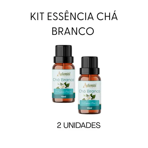 Kit 2 Essência Chá Branco 10ml Aroma Suave Sofisticado Casa Limpa Difusor Elétrico Umidificador