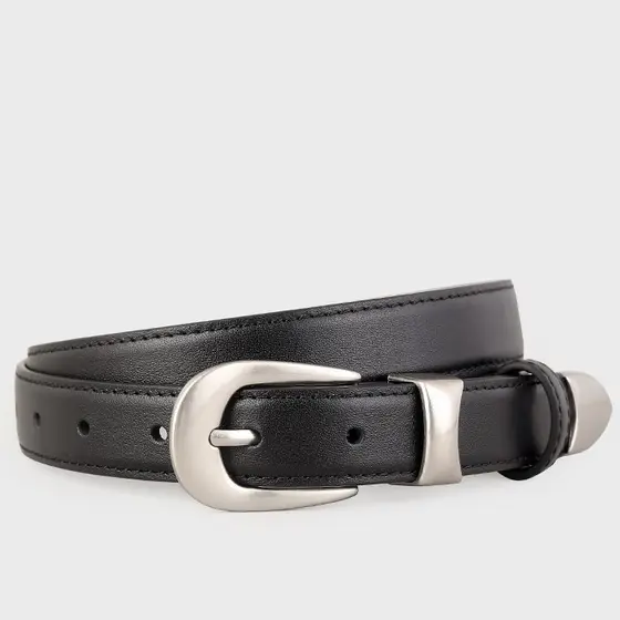 Cinto Feminino de Verão, Couro Genuíno, Estilo Coreano, Casual, Versátil, Cinto para Jeans, Cinto de Cintura