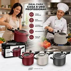 Panela de Pressão MTA 4,5L Visor Tampa Segura