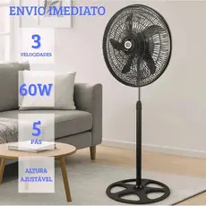 Ventilador De Coluna De Chão Turbo Vento Forte 3 Velocidades 220v Envio Já