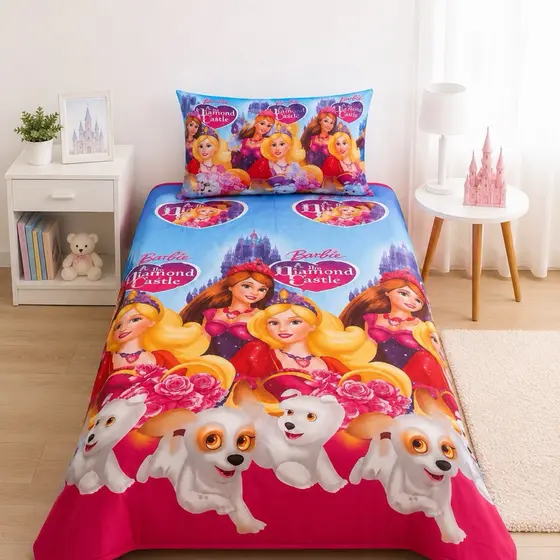 Lençol Infantil Solteiro com 1 Fronha/ Estampas Variadas Toque Macio