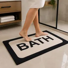 Tapete Banheiro Antiderrapante Macio Lavável Decorativo Absorvente Premium 60x40 Casa Decoração