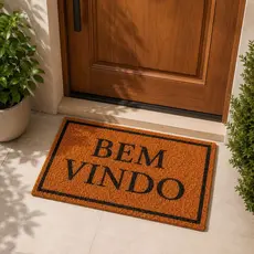 Tapete de Porta Entrada Capacho Emborrachado Casa Decorativo Sala Apartamento