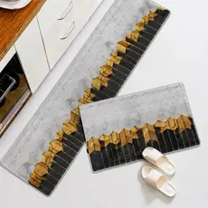 Tapete Para Cozinha Passadeira Jogo com 2 Peças Estampado Antiderrapante Cozinha Casa