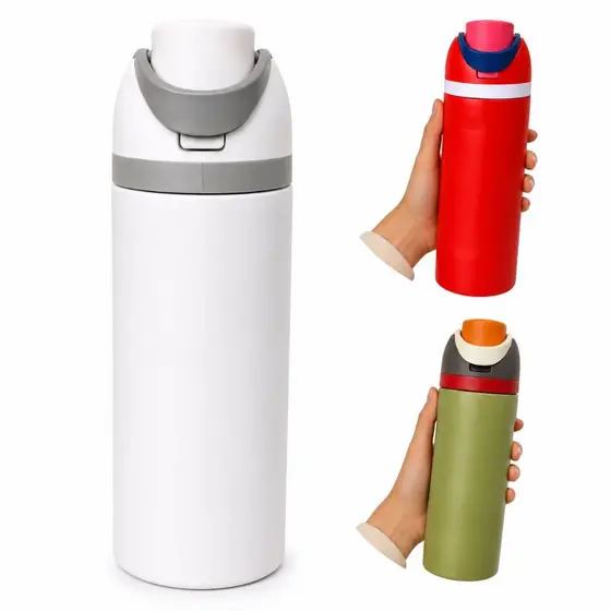 Garrafa Térmica de Àgua Oz 800 ML de Aço Inoxidável com Canudo Garrafa com Sucção Grande Moderna