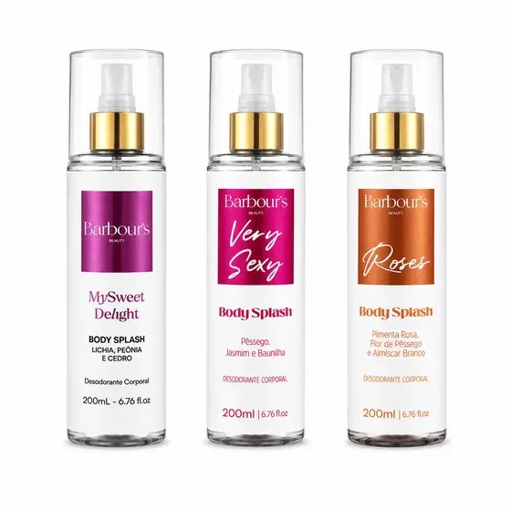 Kit 3 Body Splash Barbours Longa Fixacao