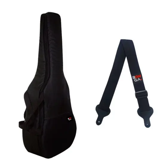 Capa Bag Case Violão Folk Acolchoada Impermeável Semi Luxo + Correia