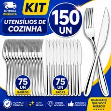 Talheres Cozinha Faqueiro Completo Prateado Aço Inox Restaurante Buffet Garfo Faca  Profissionais Hotel Resistente