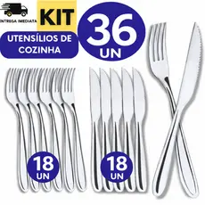 Talheres Cozinha Faqueiro Completo Prateado Aço Inox Restaurante Buffet Garfo Faca  Profissionais Hotel Resistente