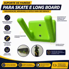 Suporte de parede para Skate e Long Board organização guarde seu skate no local correto