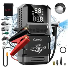 Auxiliar de Partida 12V Portátil com Power Bank 26800mAh, Compressor de Ar 150psi e Lanterna LED SOS
