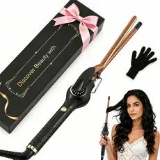 Chapinha Modelador de Cachos 9mm Fino – 3 em 1 Cerâmica com Íons Negativos, 100-230°C, Bivolt