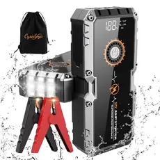 Auxiliar de Partida Automotivo 12V Carregador Portátil para Bateria Power Bank com Lanterna LED