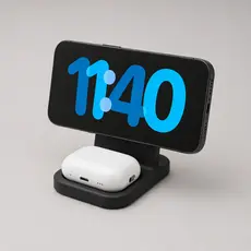 Suporte MagSafe para iPhone + Base AirPods Pro | Organizador 2 em 1 | Compatível MagSafe (Cabo Liso